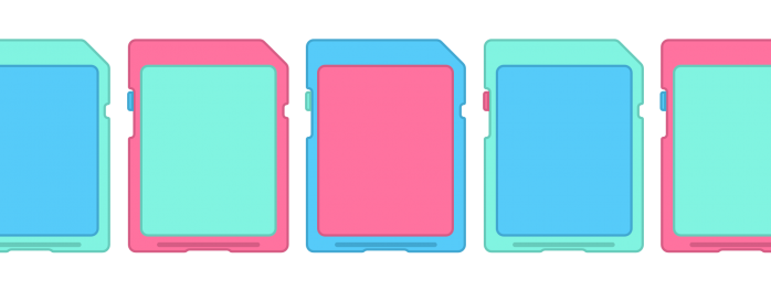 illustration of SD cards